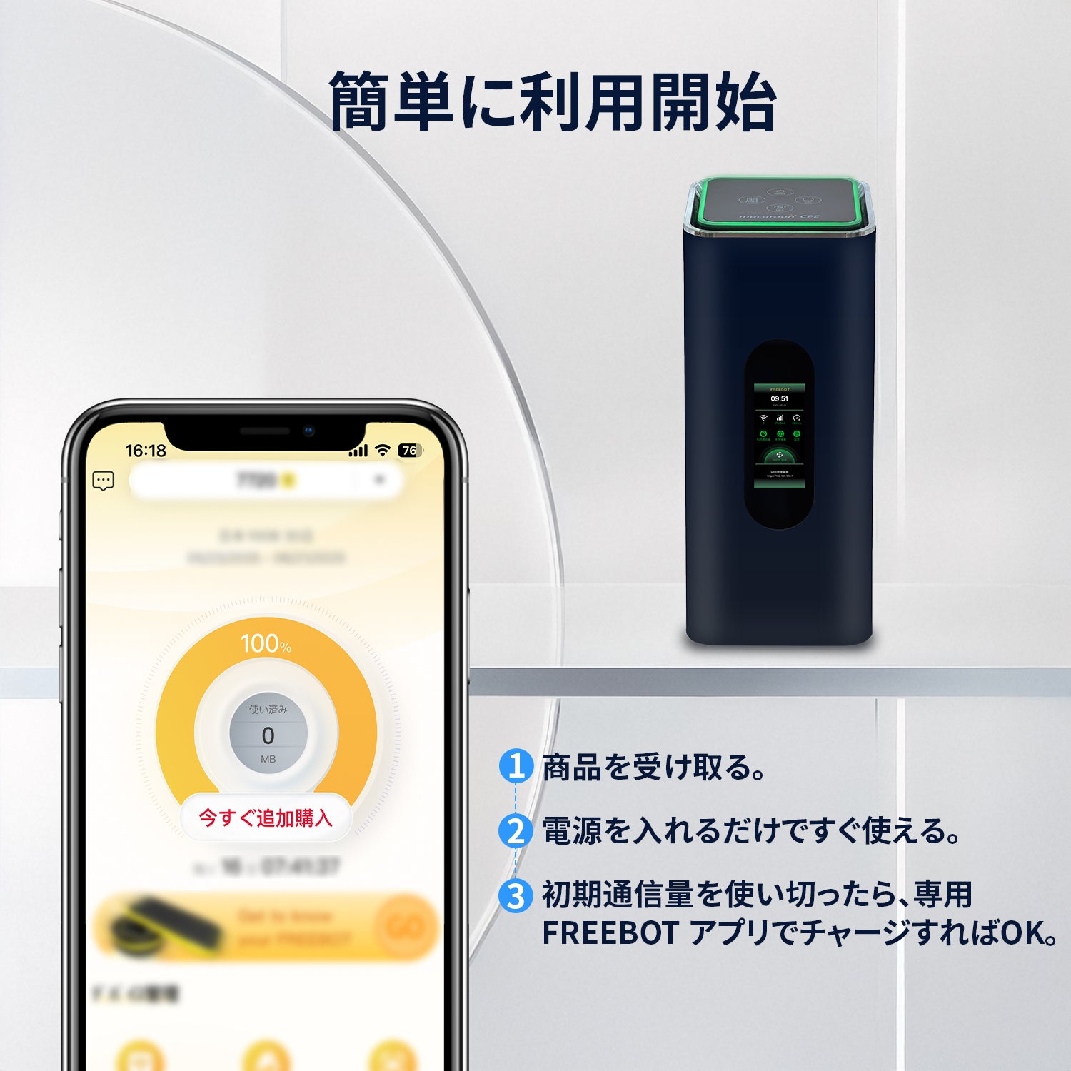 Macaroon CPE ホームルーター – FREEBOT